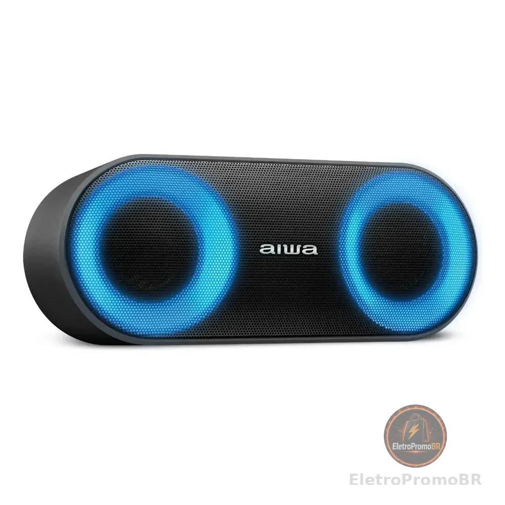Caixa De Som Speaker Aiwa Aws-sp-01 Bluetooth Cor Preto 127/220v