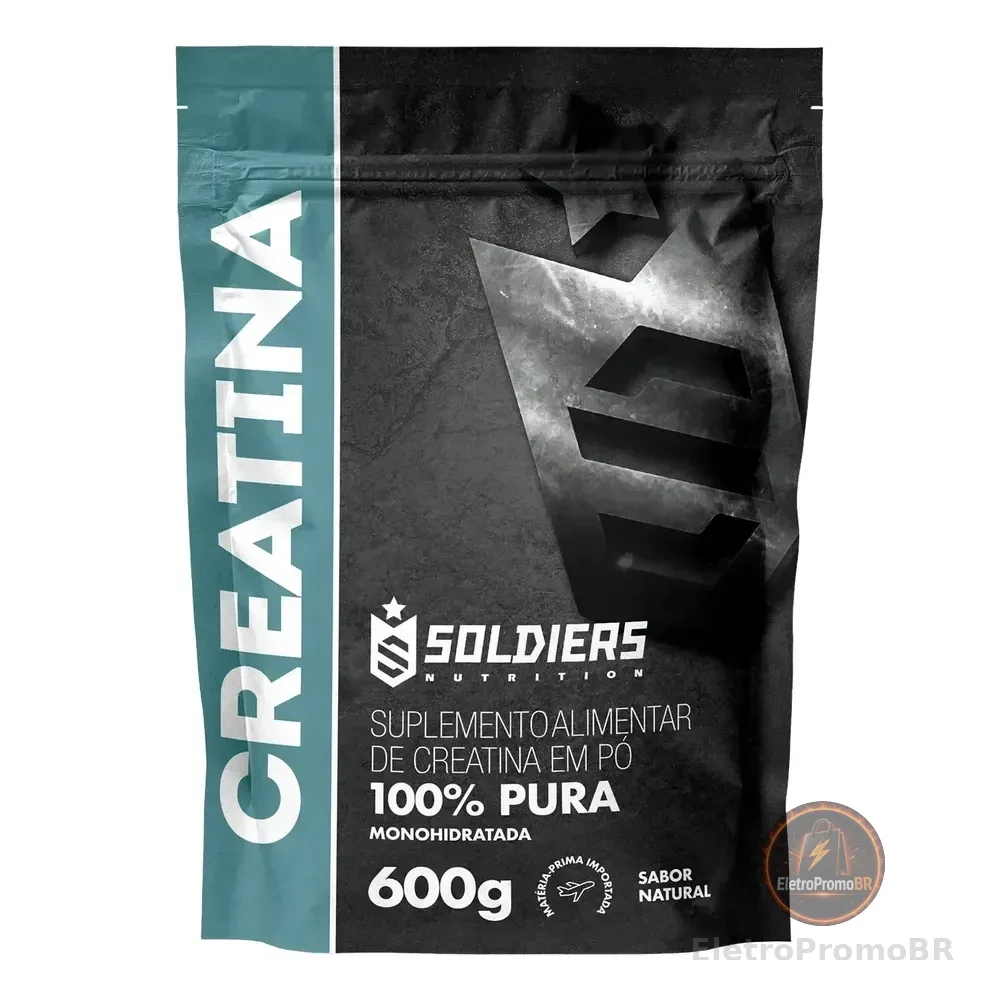 Creatina 600g Suplemento Em Pó 100% Pura Soldiers Nutrition Natural