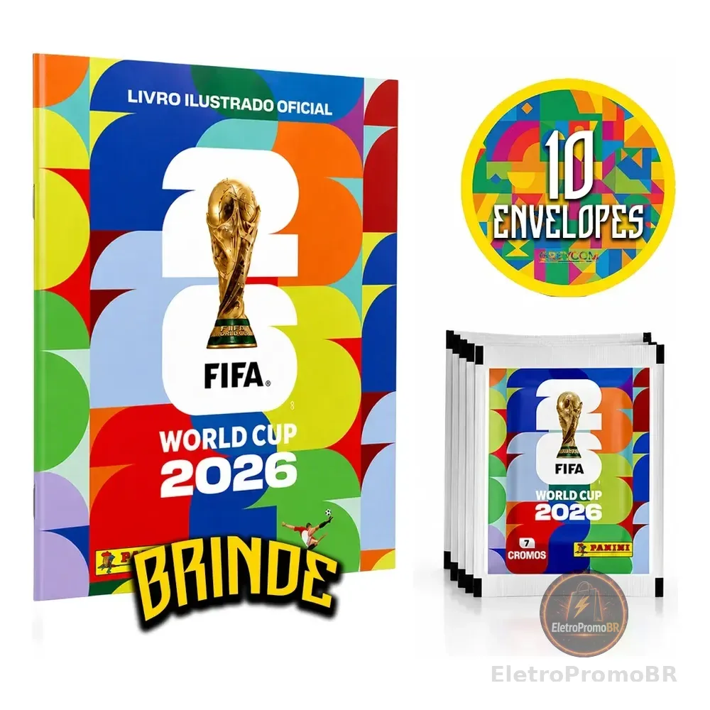 Kit 70 Figurinhas Do Álbum Copa Do Mundo 2026 + Album Brinde