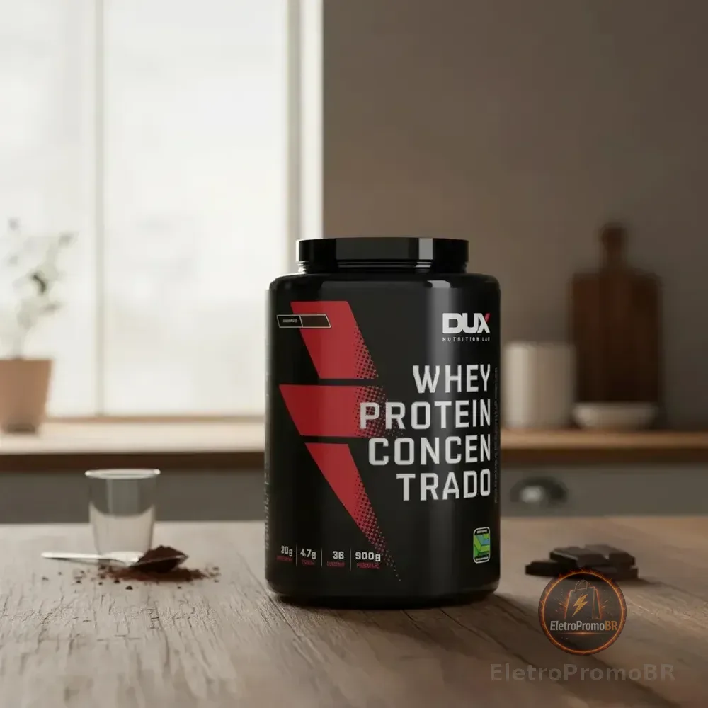 Whey Protein Concentrado Dux Nutrition (900g) Sabores Sabor Chocolate Branco