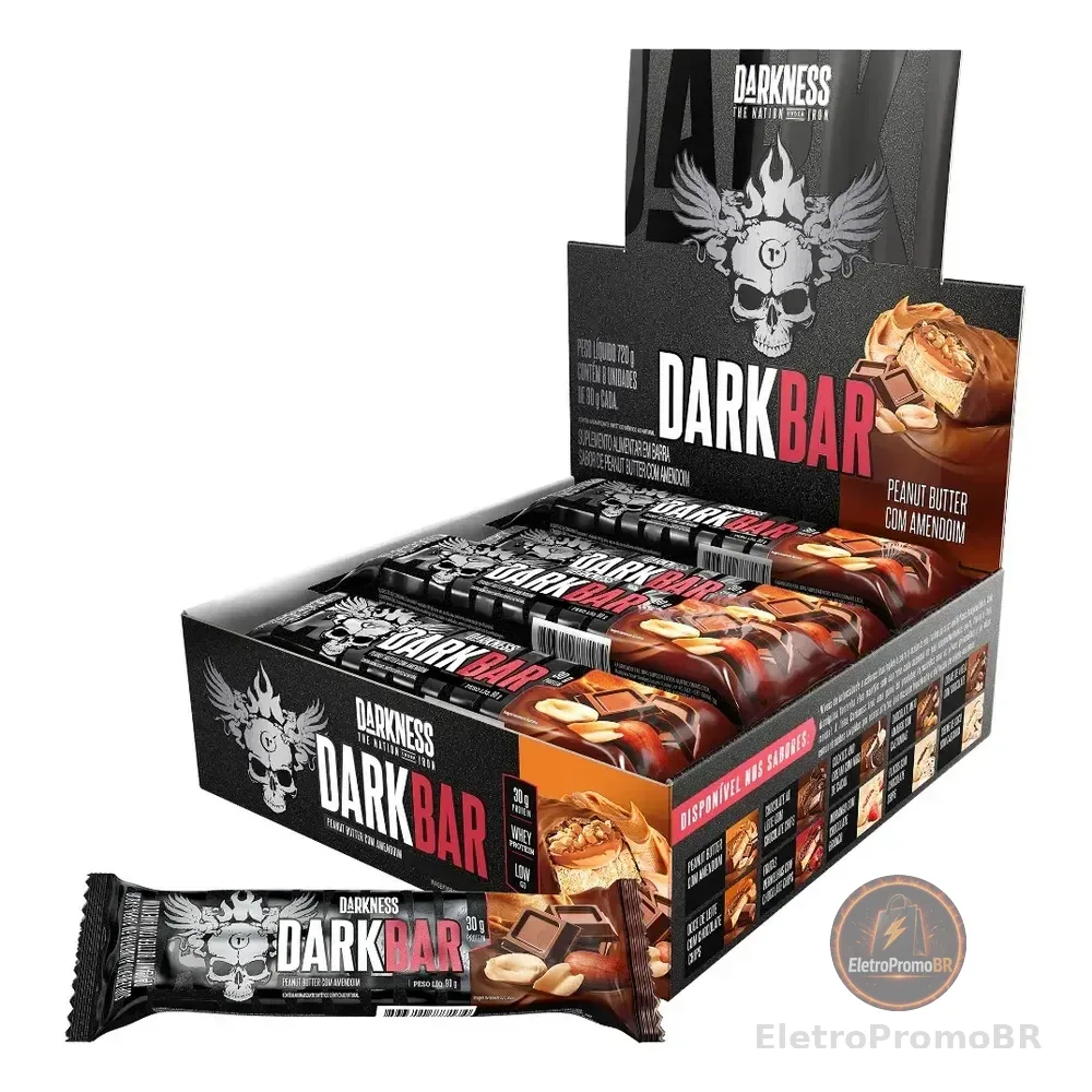 Dark Whey Bar Peanut Butter 8 Und Darkness Peanut Butter Com Amendoim