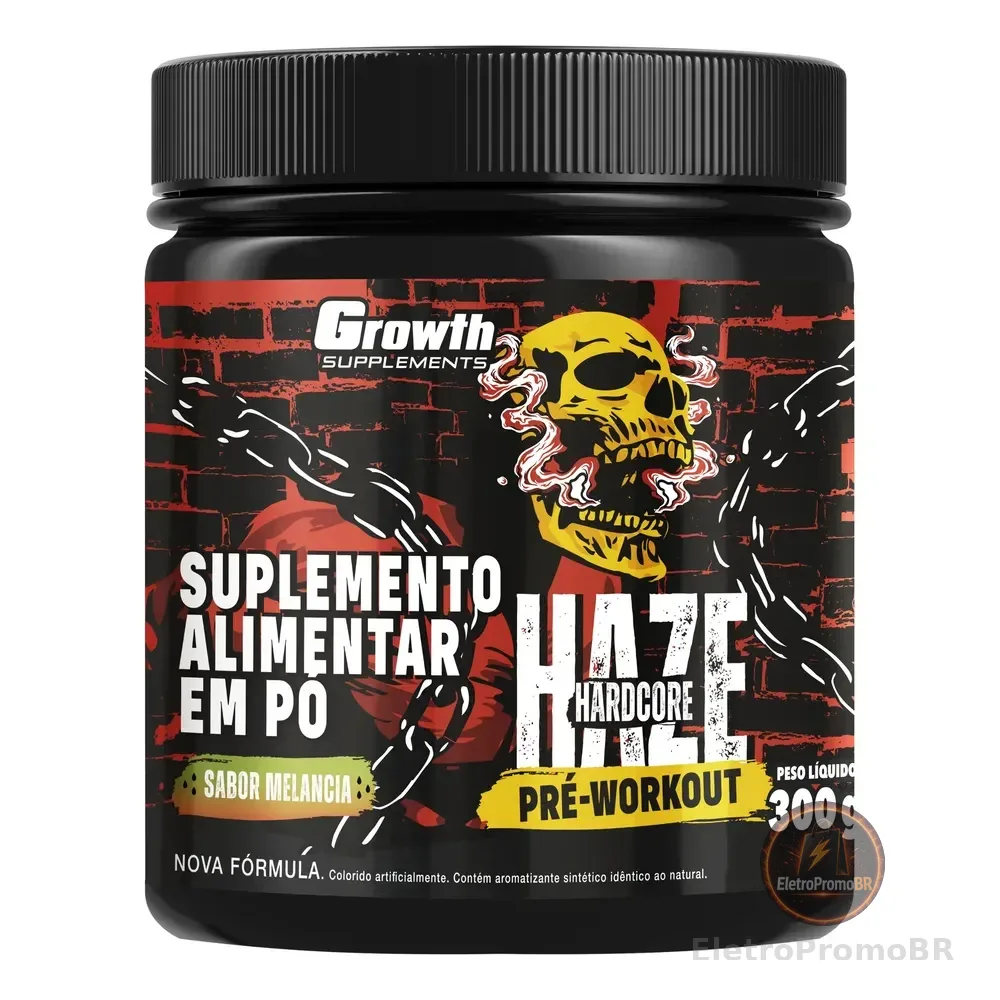 Pré-treino Haze Hardcore Pre-workout 300g Growth Supplements Melancia
