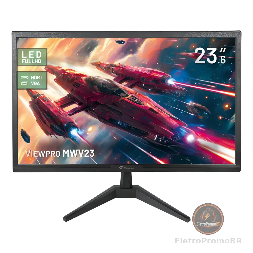 Monitor Viewpro 23,6 Led Com Hdmi Cor Preto Mwv23 - Preto