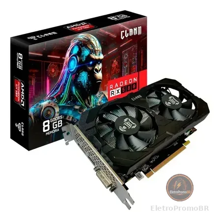 Placa De Video Clanm Amd Radeon Rx 580 8gb Gddr5 256 Bits