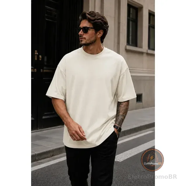 Camiseta Oversized Masculina 100% Algodão