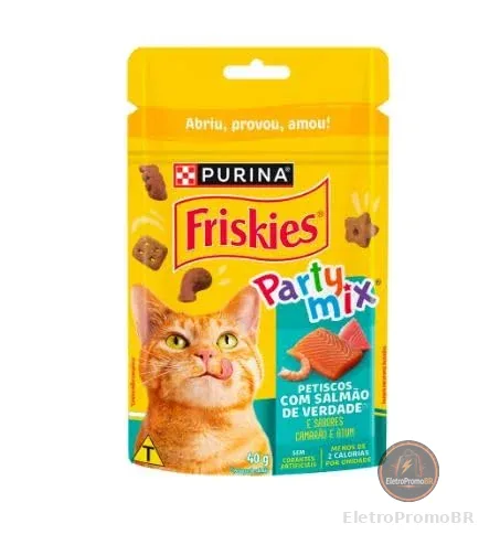 Purina Friskies® Party Mix® Petiscos Para Gatos Salmão 80G