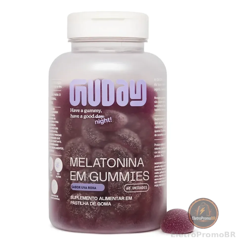 Melatonina Guday Sabor Uva Roxa 60 Gomas