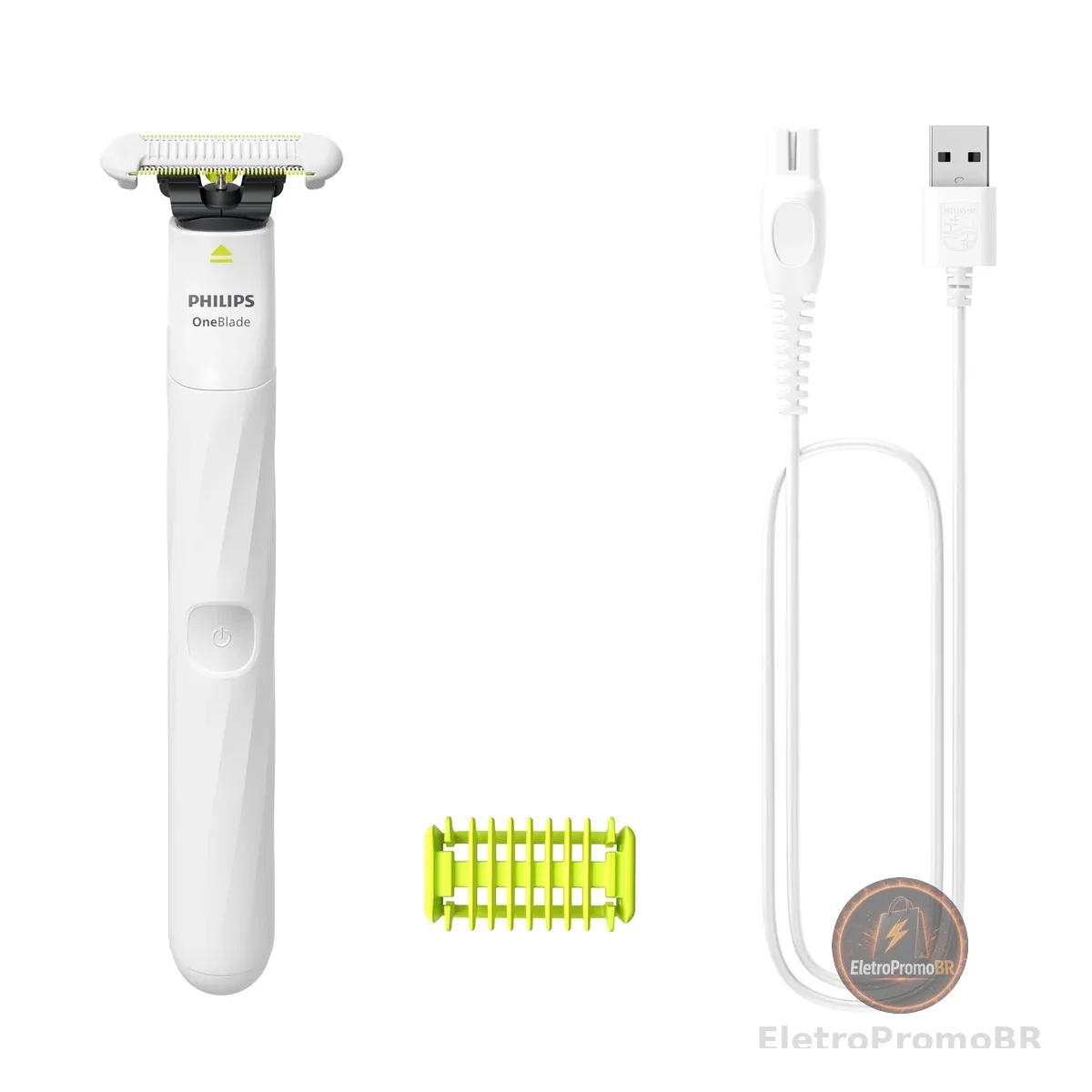 Aparador de Pelos Íntimo Philips OneBlade Intimate QP1924/10 À prova d'água - Bivolt