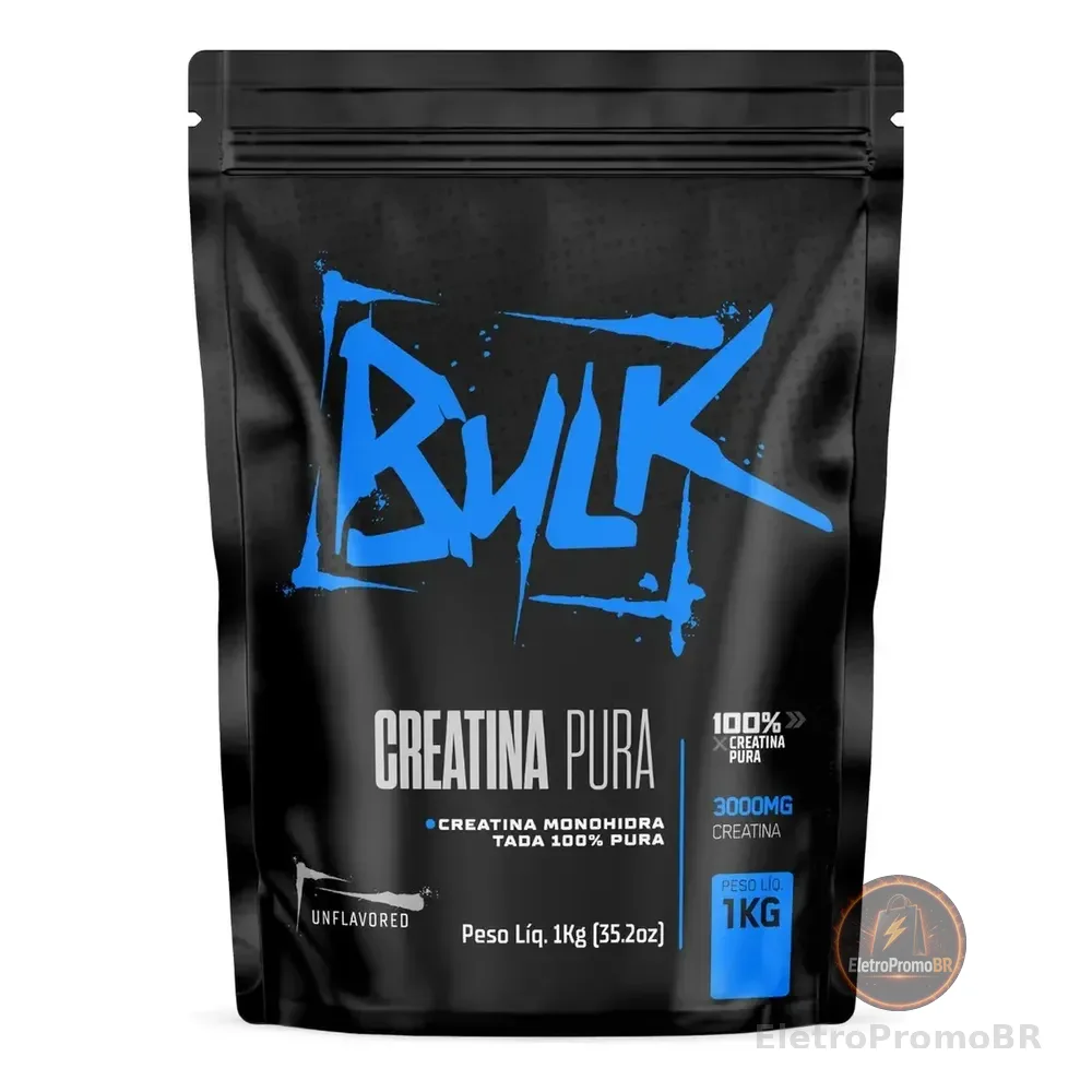Creatina 1kg Monohidratada 100% Pura Bulk Nutrition Sem Sabor