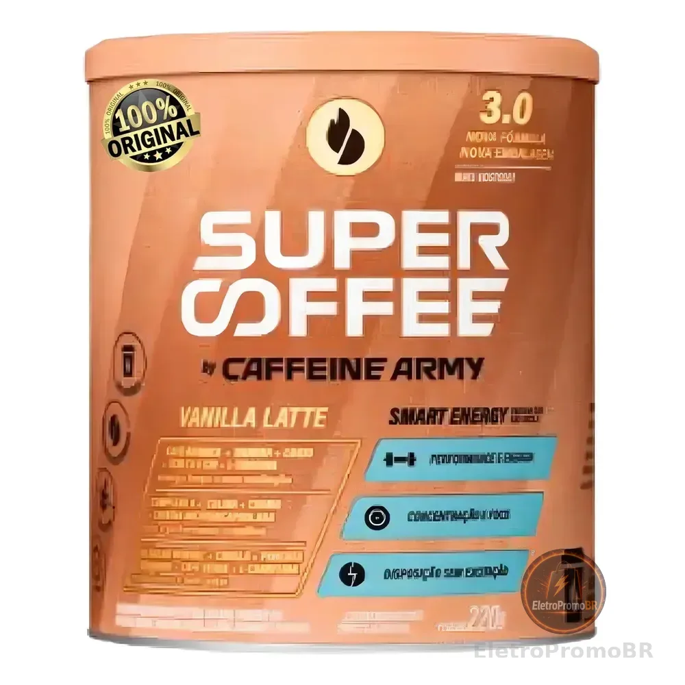 Supercoffee 3.0 Super Coffee (220g) - Caffeine Army Sabor Vanilla Latte Baunilha