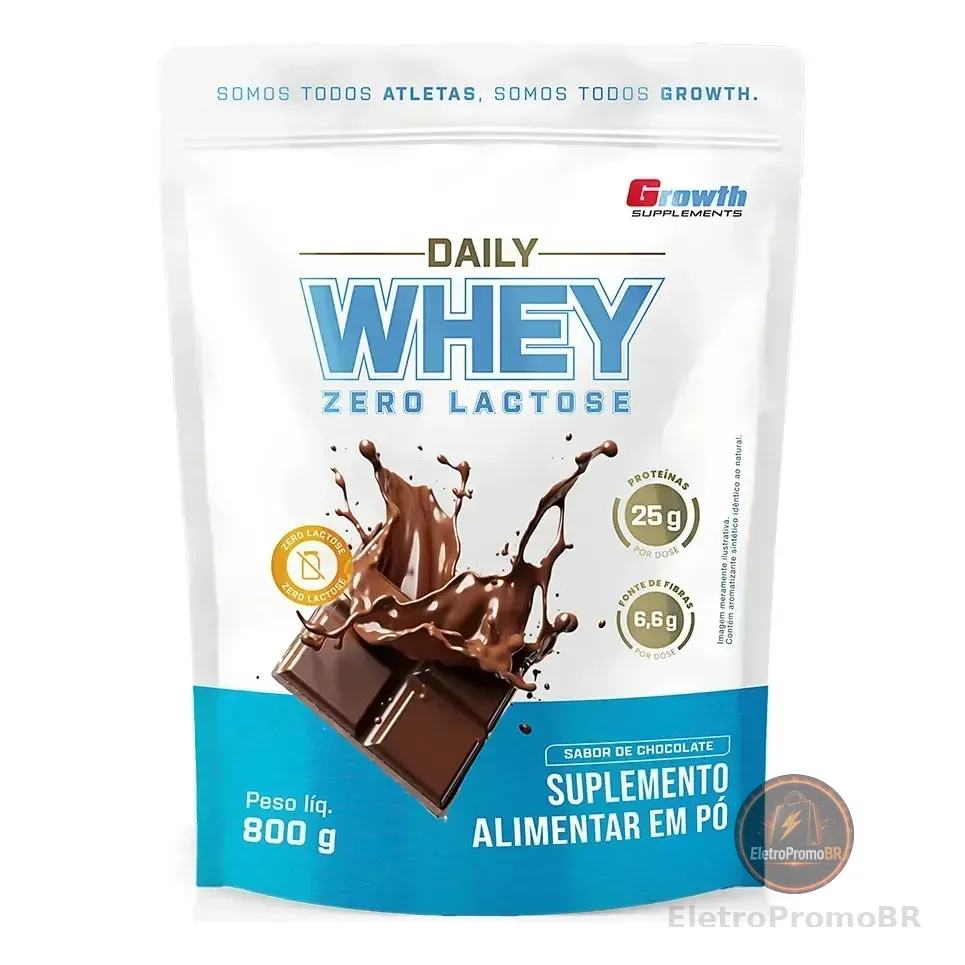 Daily Whey Protein Zero Lactose 800g Growth Supplements Chocolate