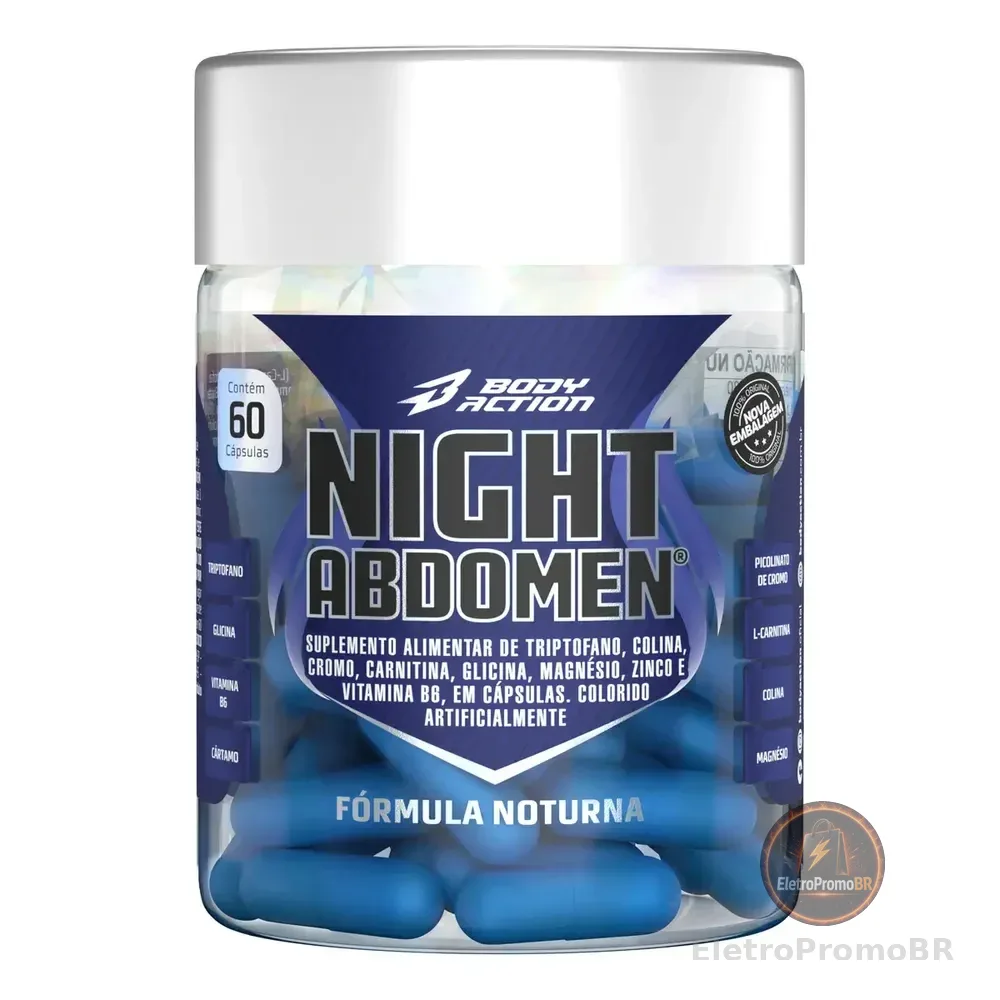 Night Abdomen - Bodyaction Sports Nutrition, 60 Capsulas Sin Sabor Sem Sabor
