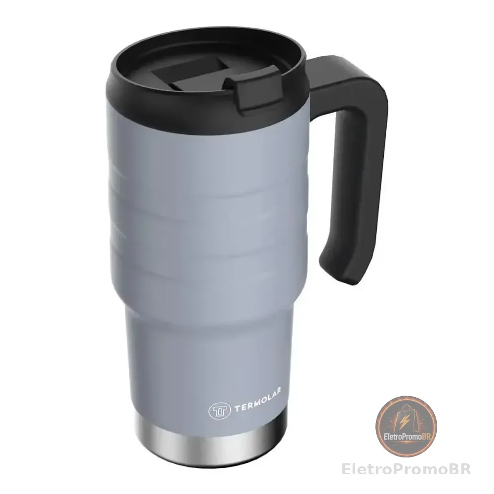 Copo Térmico Termolar Vaso Térmico Cor Cinza 590ml