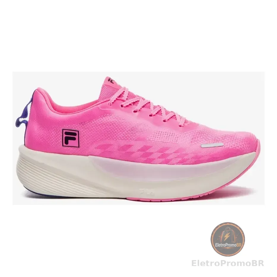 Tênis Feminino Aero Skyfoam Fila Rosa Pink/preto/rosa Lisa 38 Br