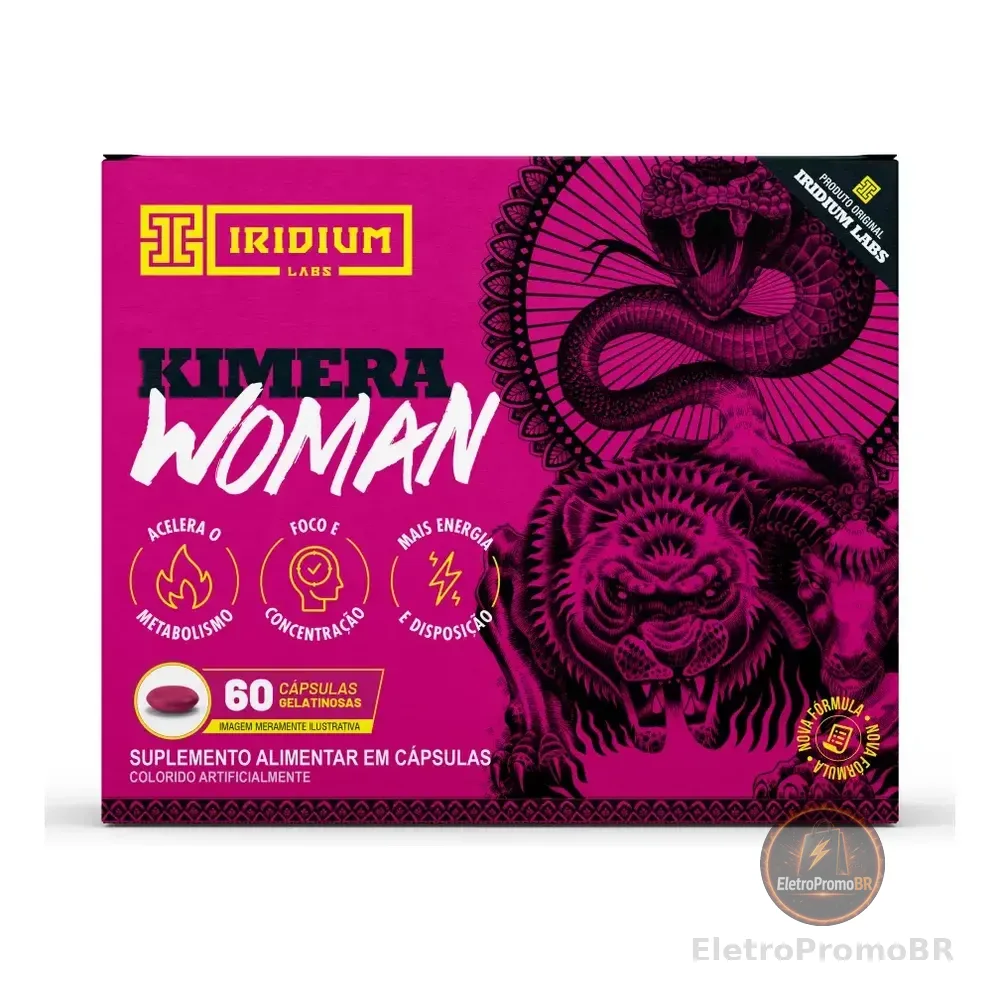 Kimera Woman 60 Caps Termogênico Feminino Iridium Labs Sabor Sem Sabor
