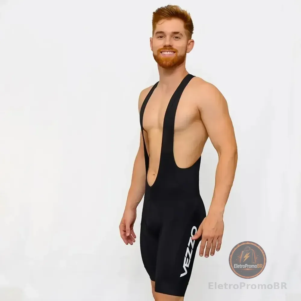 Bretelle Vezzo Carbon Masculino Pedal Speed Mtb Conforto Preto G