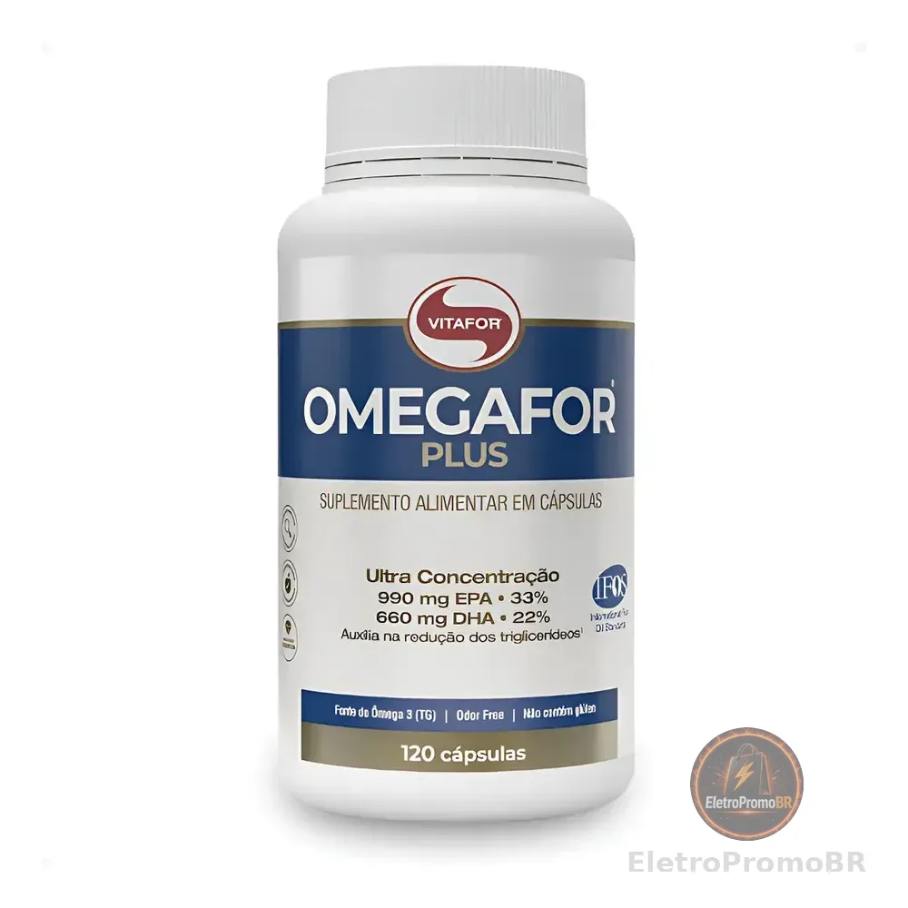 Omegafor Plus Ultra Concentrado Omega 3 120caps Vitafor Sabor Sem Sabor