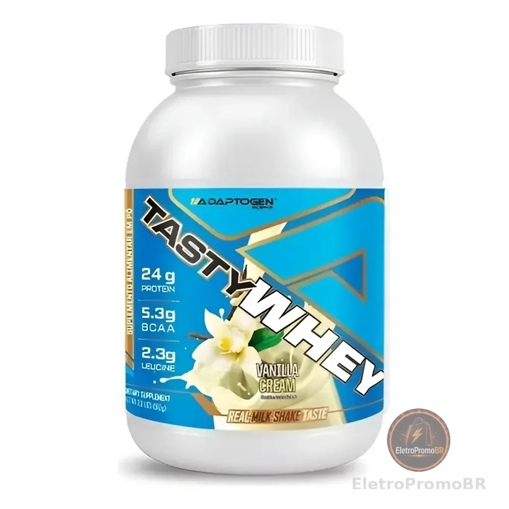 Tasty Whey Gourmet 900g - Adaptogen Science Em Pó Sabor Baunilha