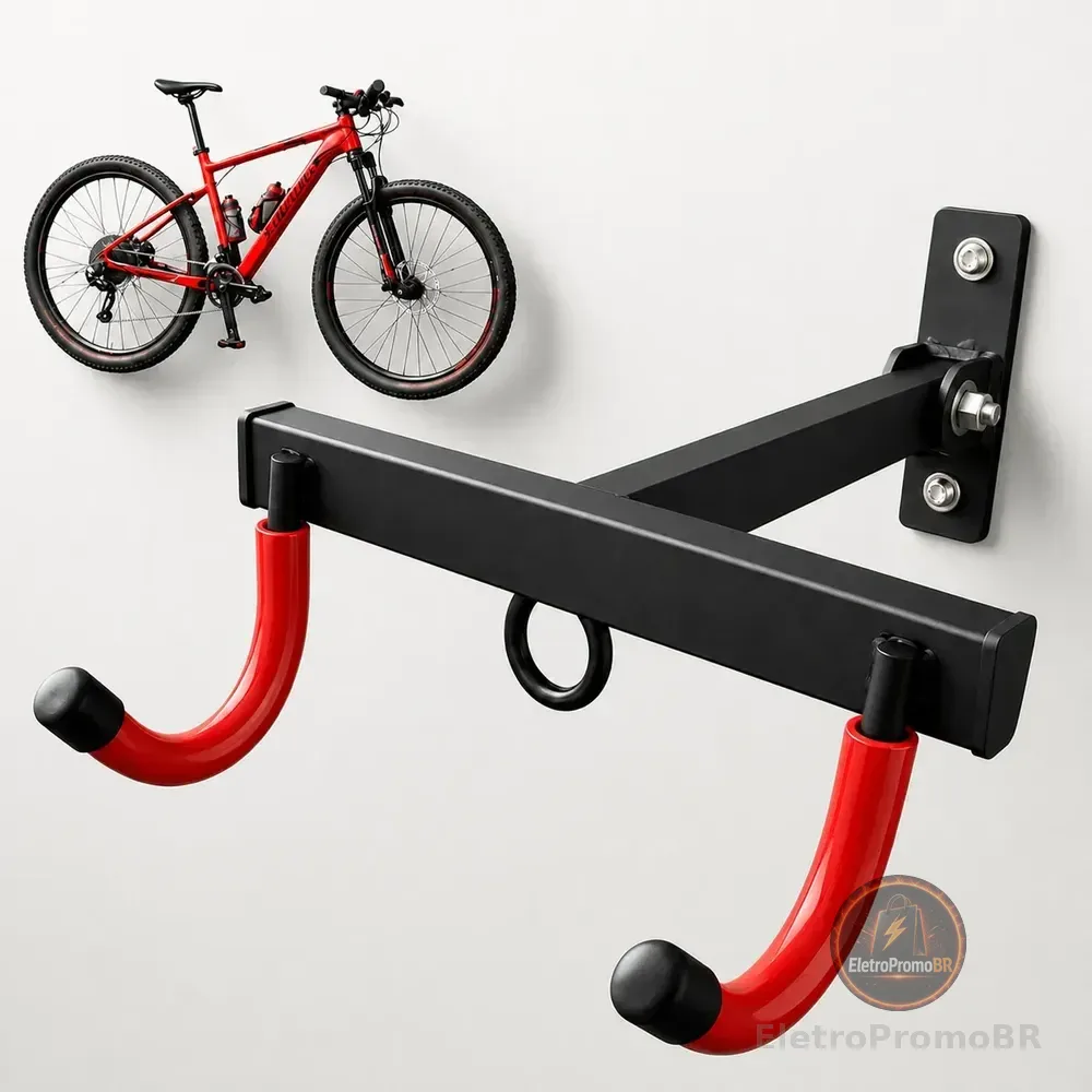Suporte De Parede Horizontal Universal Para Bike Mtb Speed Preto