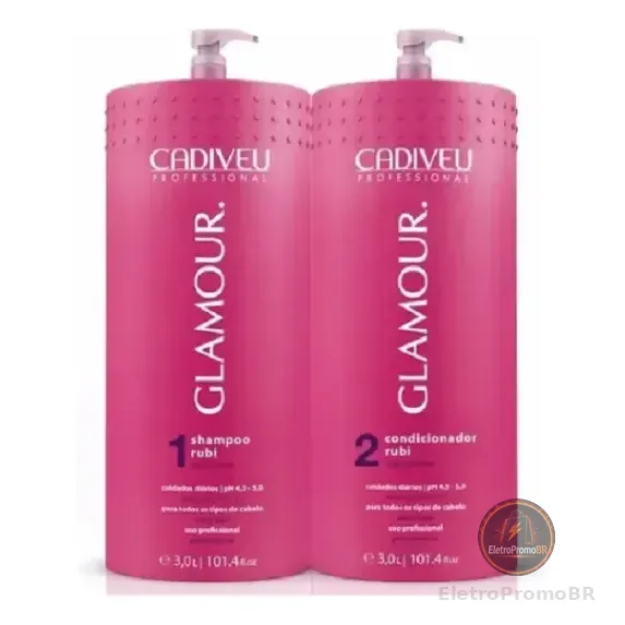Kit Cadiveu Glamour Rubi Shampoo + Condicionador 6l