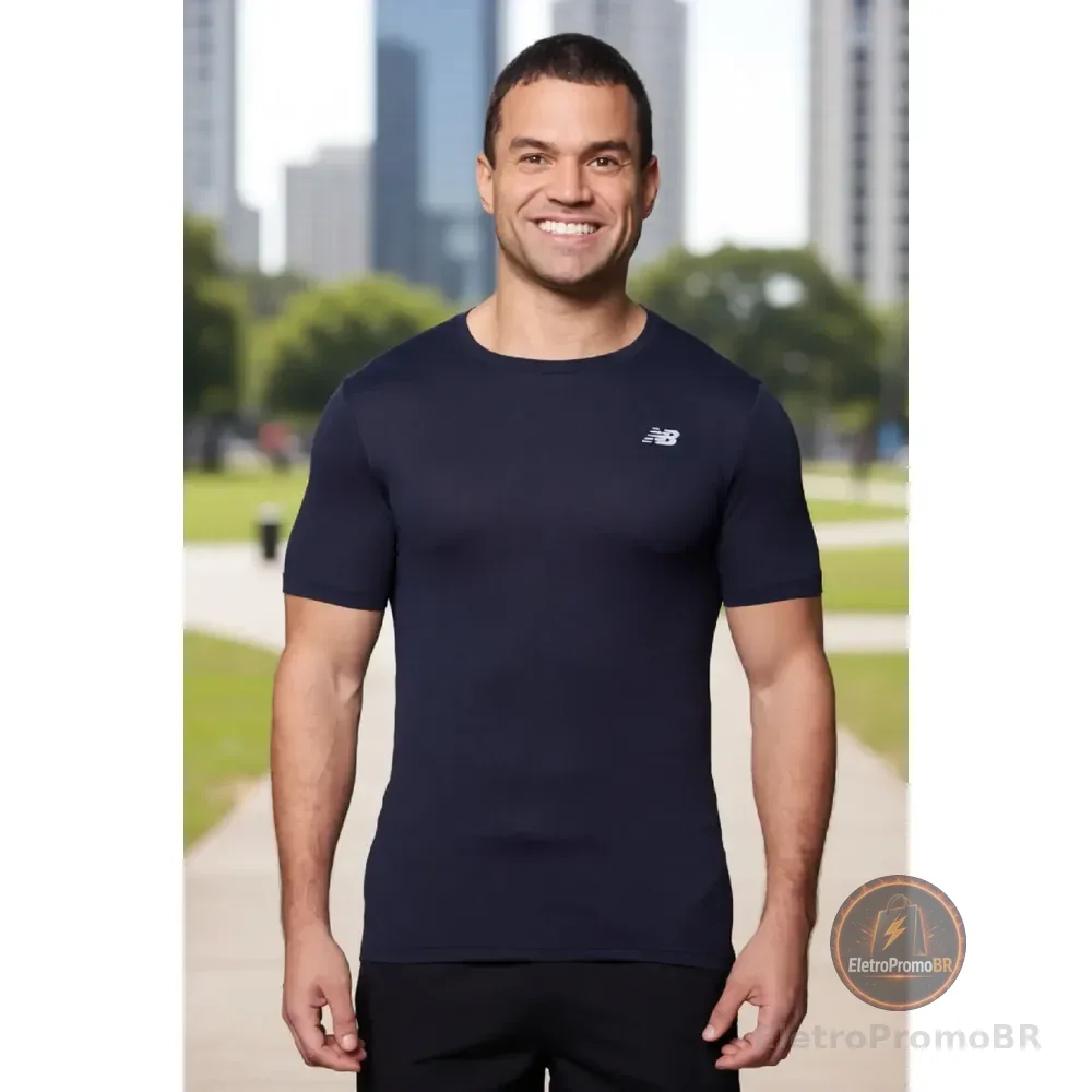 Camiseta Masc New Balance Sport Essentials Dd Preto Nsa G Liso