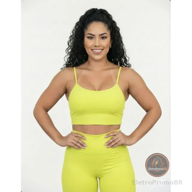 Top Fitness Academina De Alcinha Fina Com Bojo