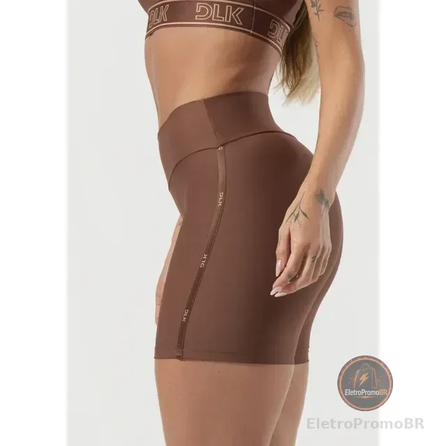 Bermuda Fitness Feminina Elástico Fino Lateral Activity Dlk