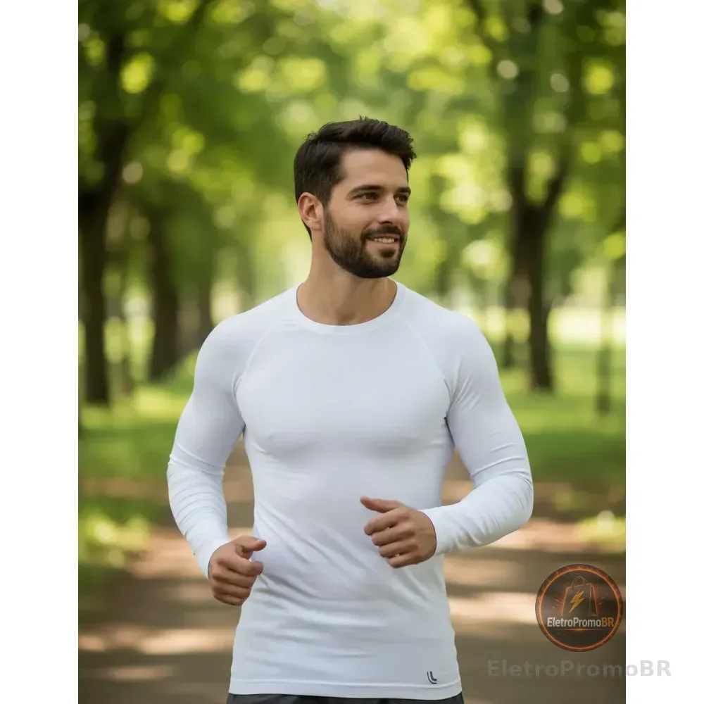 Camiseta Térmica Masculina Run Vb Branco Lupo 1110 - Branco M