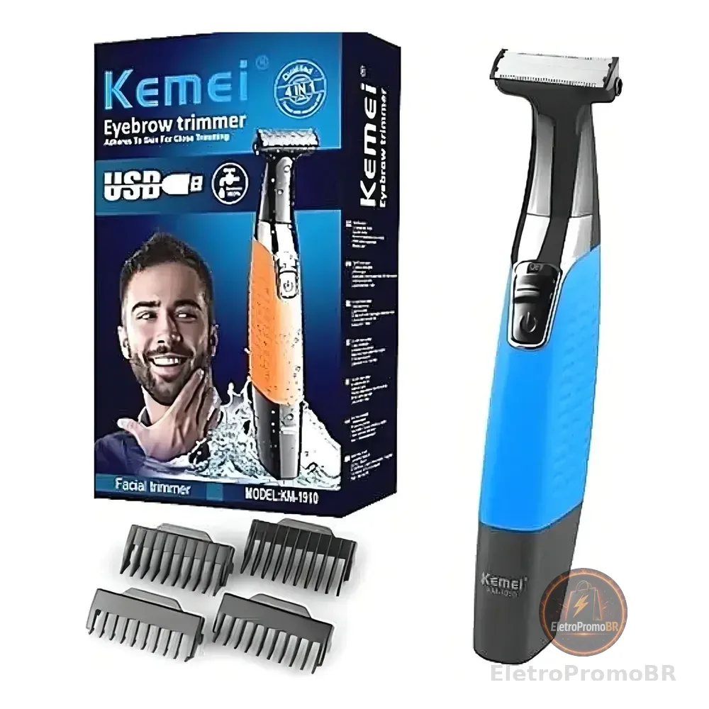 Maquina Maquininha Barba Aparador Depilador Pelos Masculino Cor Laranja 127/220v