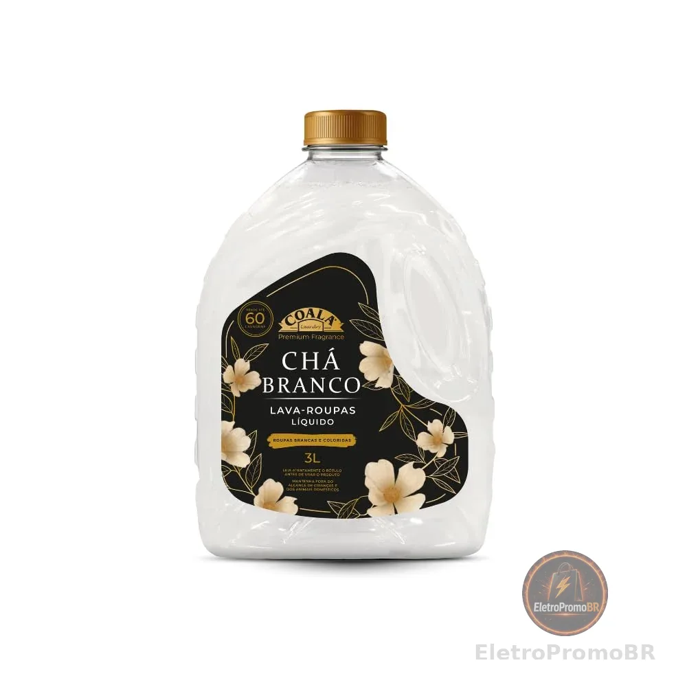 Coala Laundry Lava Roupas Líquido 3 Litros Chá Branco