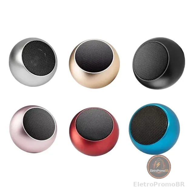 Caixinha Som Bluetooth Tws Metal Redonda Mini Speaker 3w