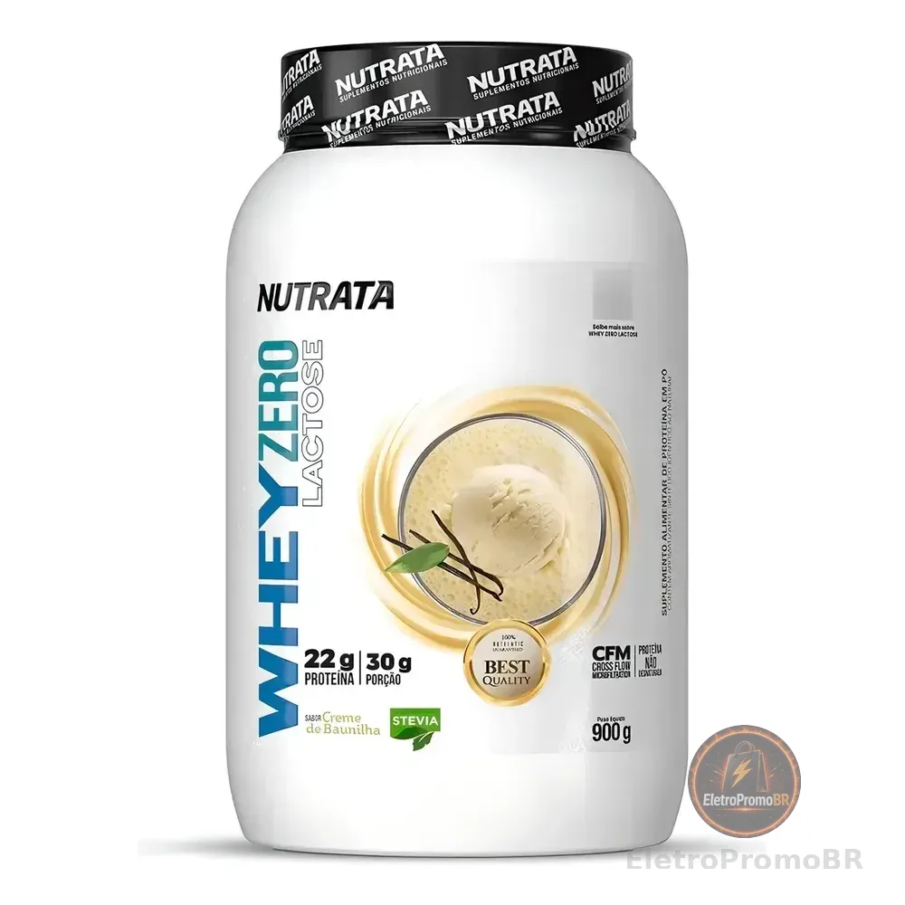 Whey Zero Lactose Pote 900g Baunilha Nutrata