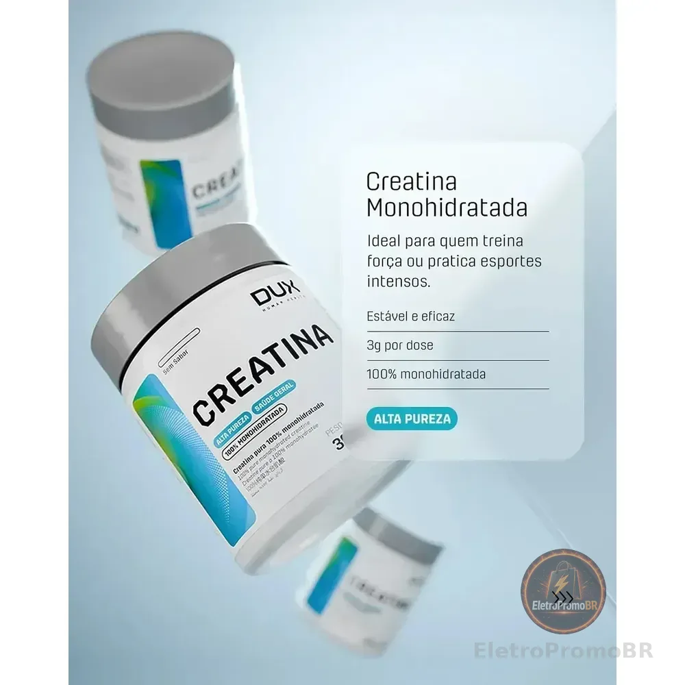 Pote Creatina Monohidratada 100% Pura 300g Dux Nutrition Sem Sabor Em Po