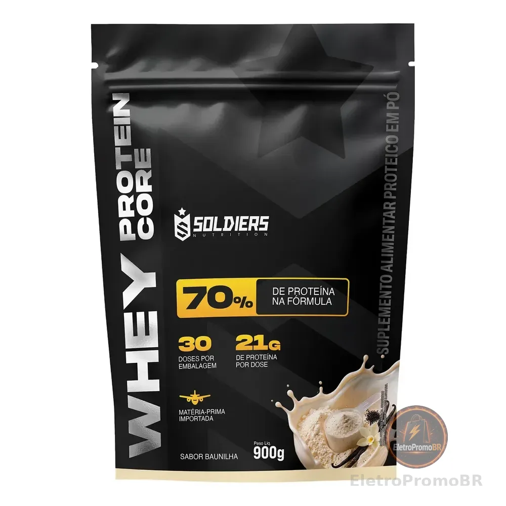 Whey Core Protein Suplemento E Proteínas Em Pó  - Soldiers Baunilha