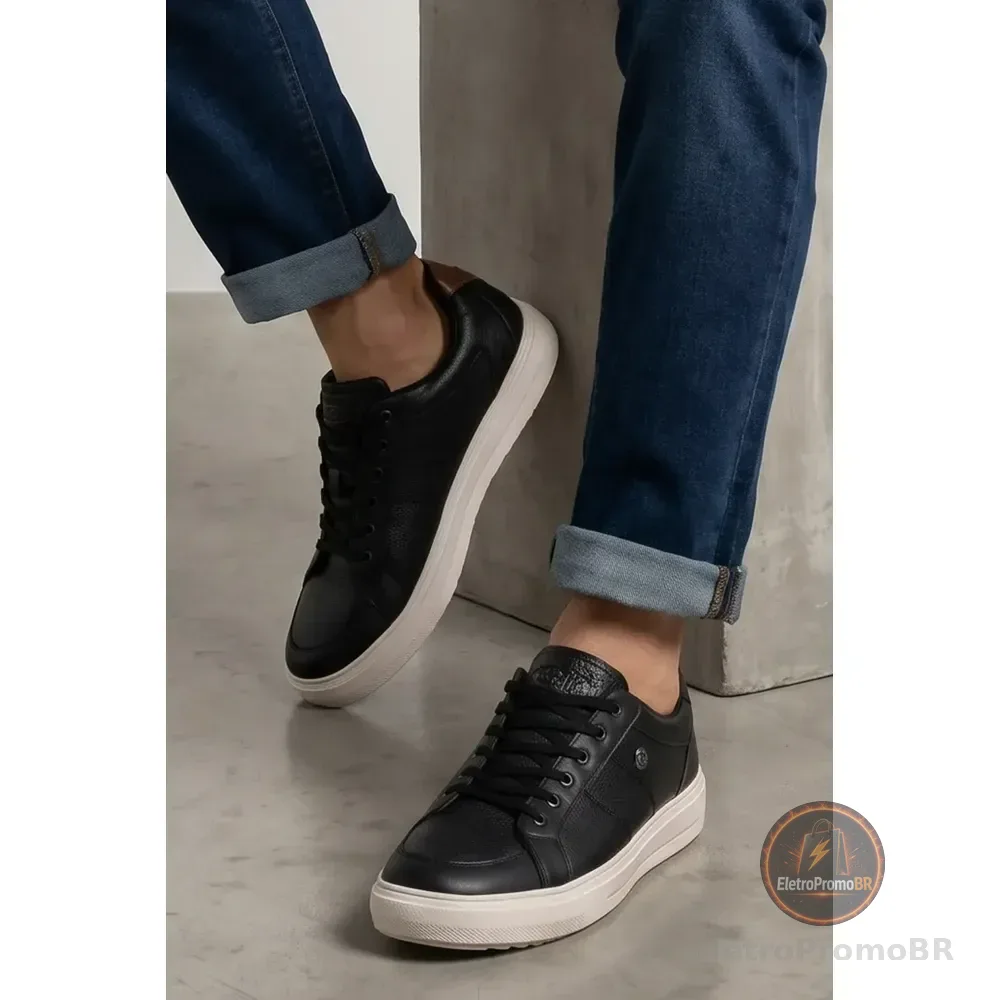 Tênis Casual Design Moderno Confortável Polo Wear Preto Preto 41 Br