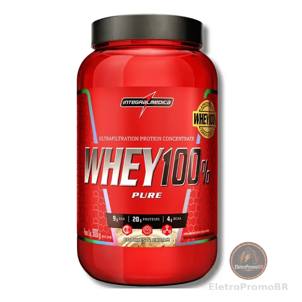 Whey 100%pure Cookies 900g Pote Integralmedica Cookies