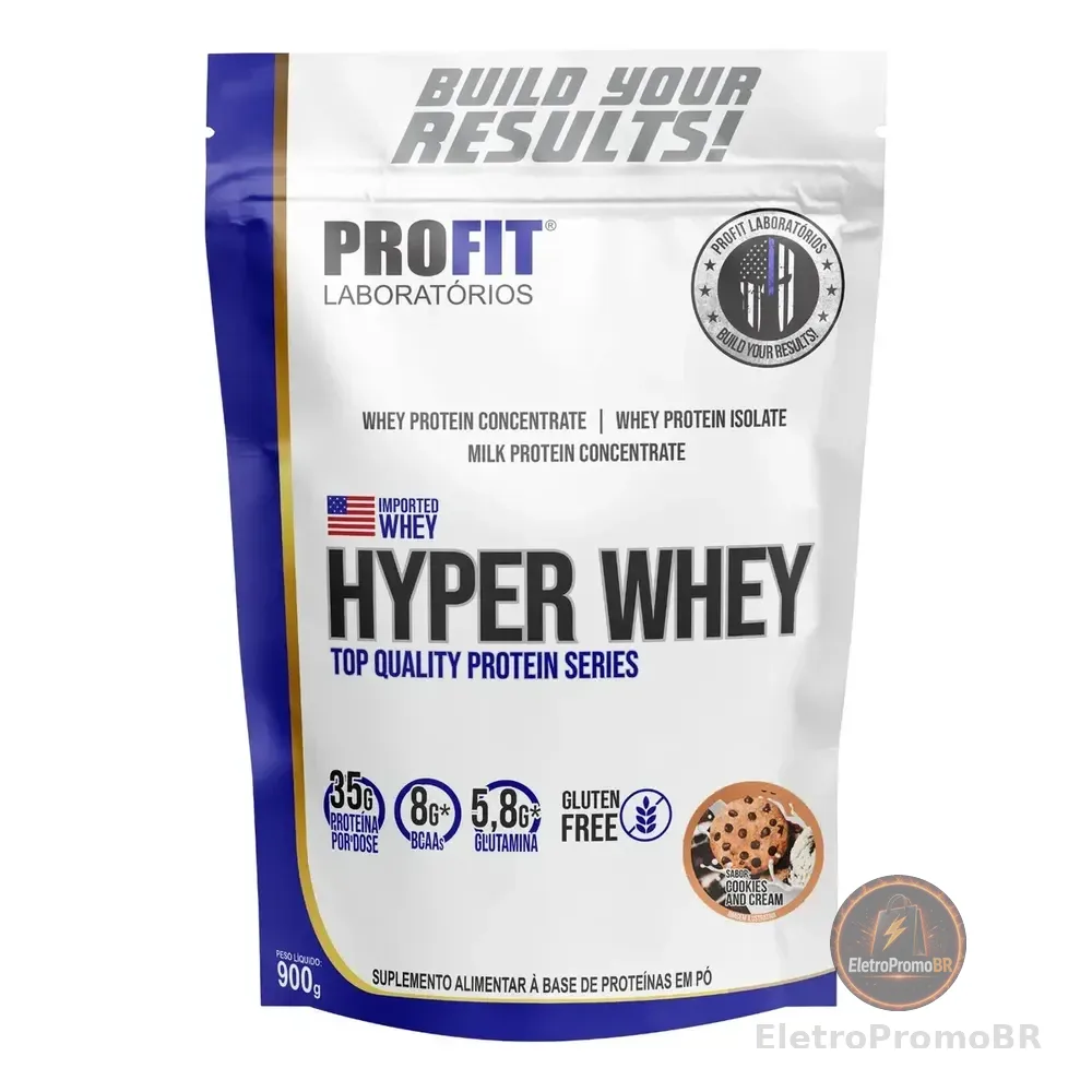 Hyper Whey - 900g Refil Cookies And Cream - Profit Biscoitos