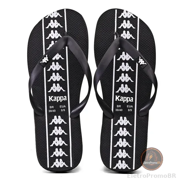 Chinelo Kappa Beach Adulto Unissex Em Borracha