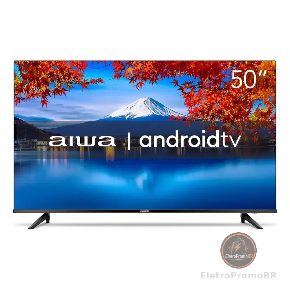 Smart Tv Aiwa 50 Android 4k Borda Ultrafina Hdr10 Dolby Áudio Aws-tv-50-bl-02-a