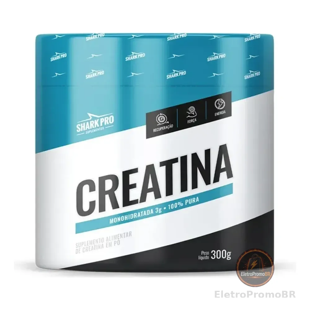 Creatina Pura 300g 100% Monohidratada - Shark Pro Natural