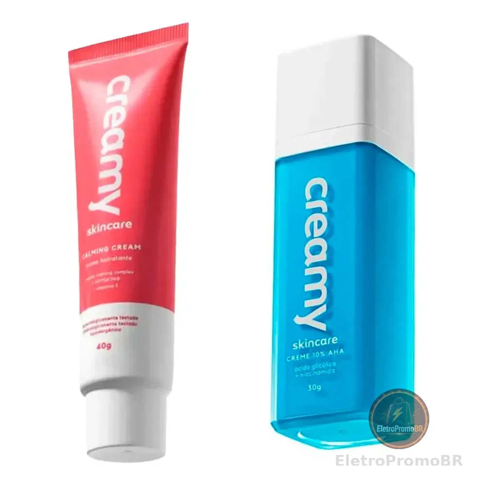 Creamy Kit Com 2 Produtos Calming Cream + Ácido Glicólico