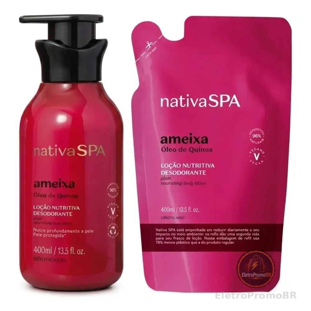 Combo Nativa Spa Ameixa Loção E Refil (2 Itens)