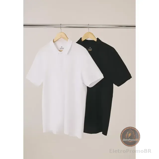 Kit Com 2 Camisas Polo Básicas Masculinas Hering
