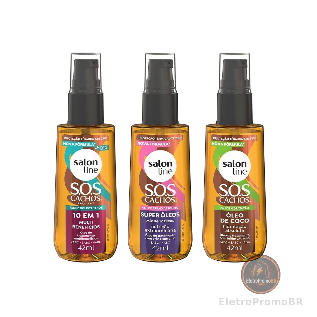 Kit com 3 Óleos de Tratamento Coco, Super Óleos e Multibenefícios