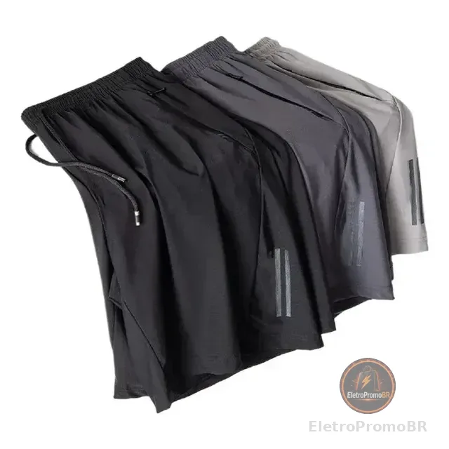 Kit 3 Bermuda Masculina Importada Seda  Secagem Rápida