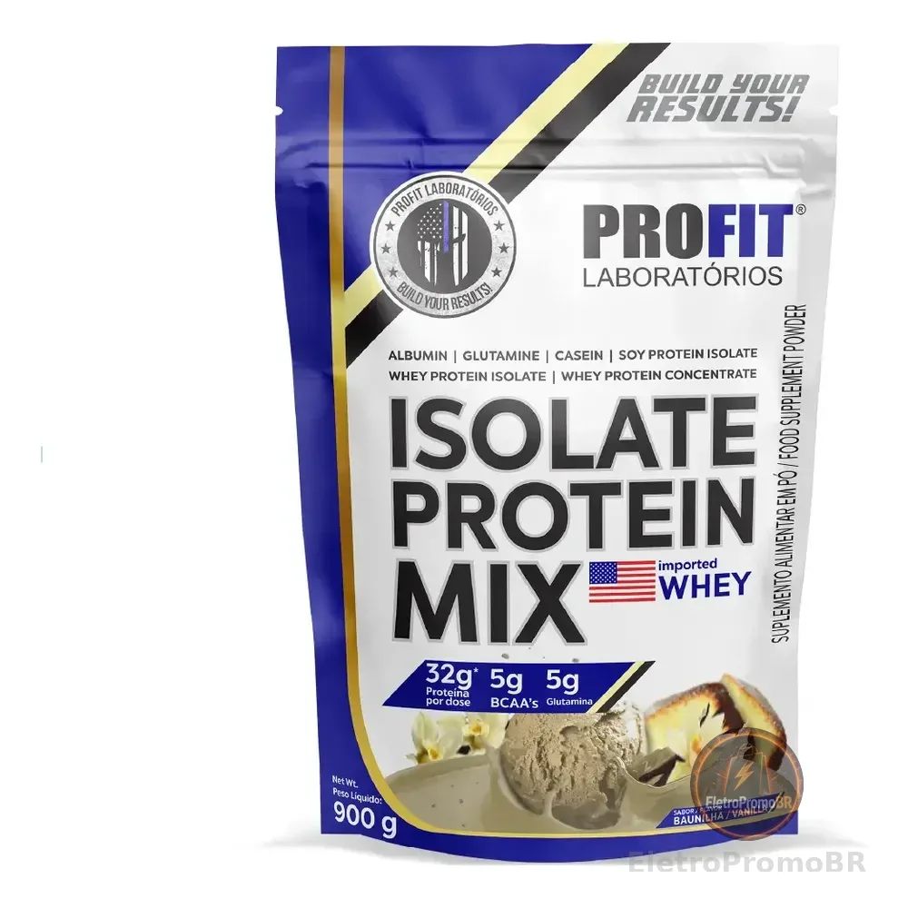 Suplemento Em Pó Profit Labs Isolate Protein Mix Whey Sabor Baunilha Em Sachê De 900g