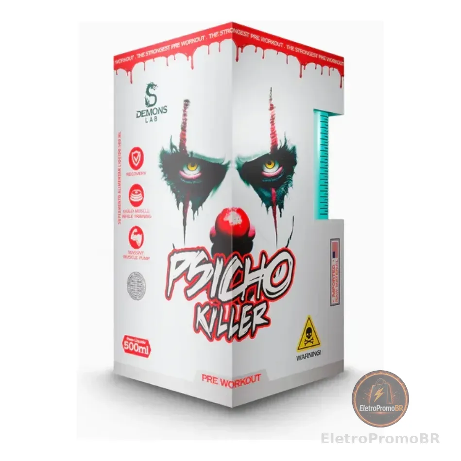 Versão Líquida Pré Treino Psicho Killer 500ml - Demons Lab Suco De Frutas