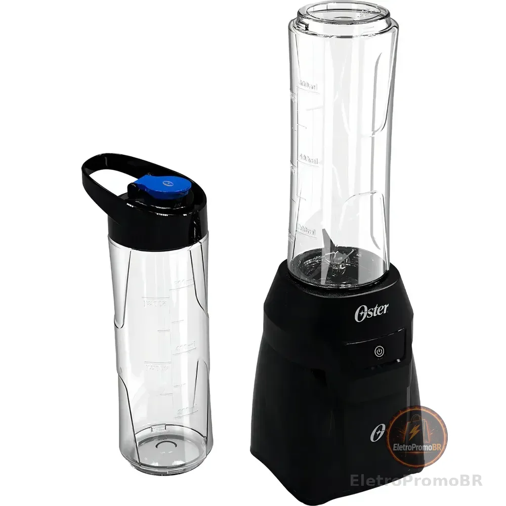 Liquidificador Portátil 700w C/ 2 Jarras To Go Blender Oster Preto 127v