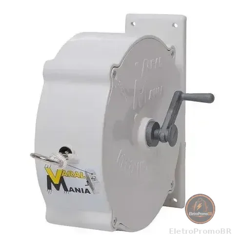 Varal De Parede Retrátil Recolhível Roupa 30 Metros Branco