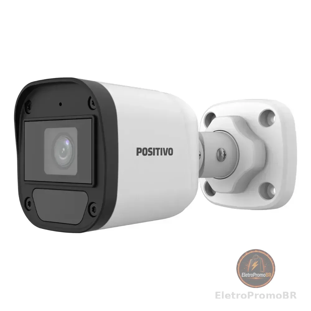 Câmera Hd Plus Bullet 2mp Com Microfone Embutido | Ip67 A Prova D'água E Poeira | Visão Noturna 20m | Tecnologia 4 Em 1 (tvi/ahd/cvi/cvbs) Branco